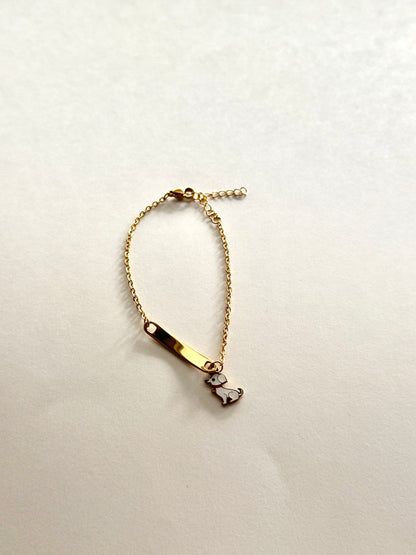 Small White Dog Bracelet