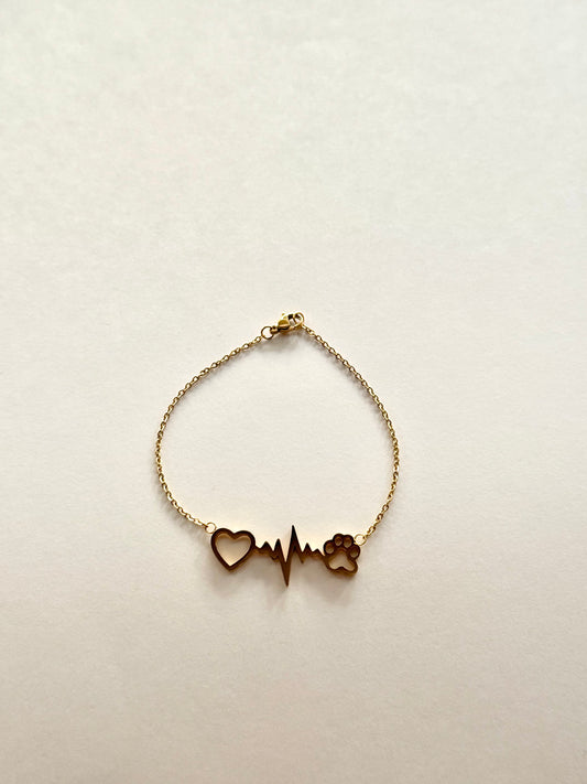 Heartbeat & Paw Bracelet