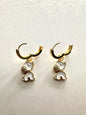 White Pup Hoop Earrings