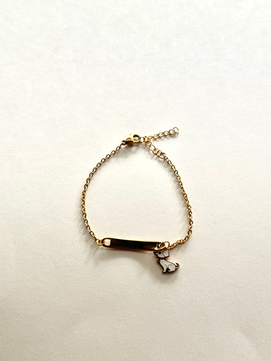 Small White Dog Bracelet