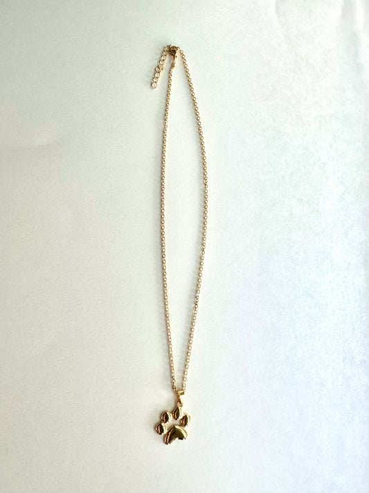 Minimalist Paw Print Pendant Necklace