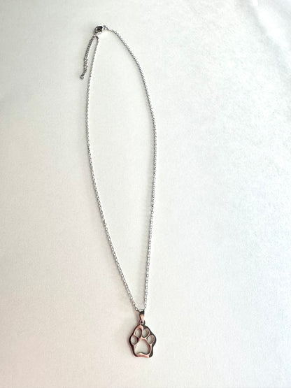 Casual Paw Print Necklace