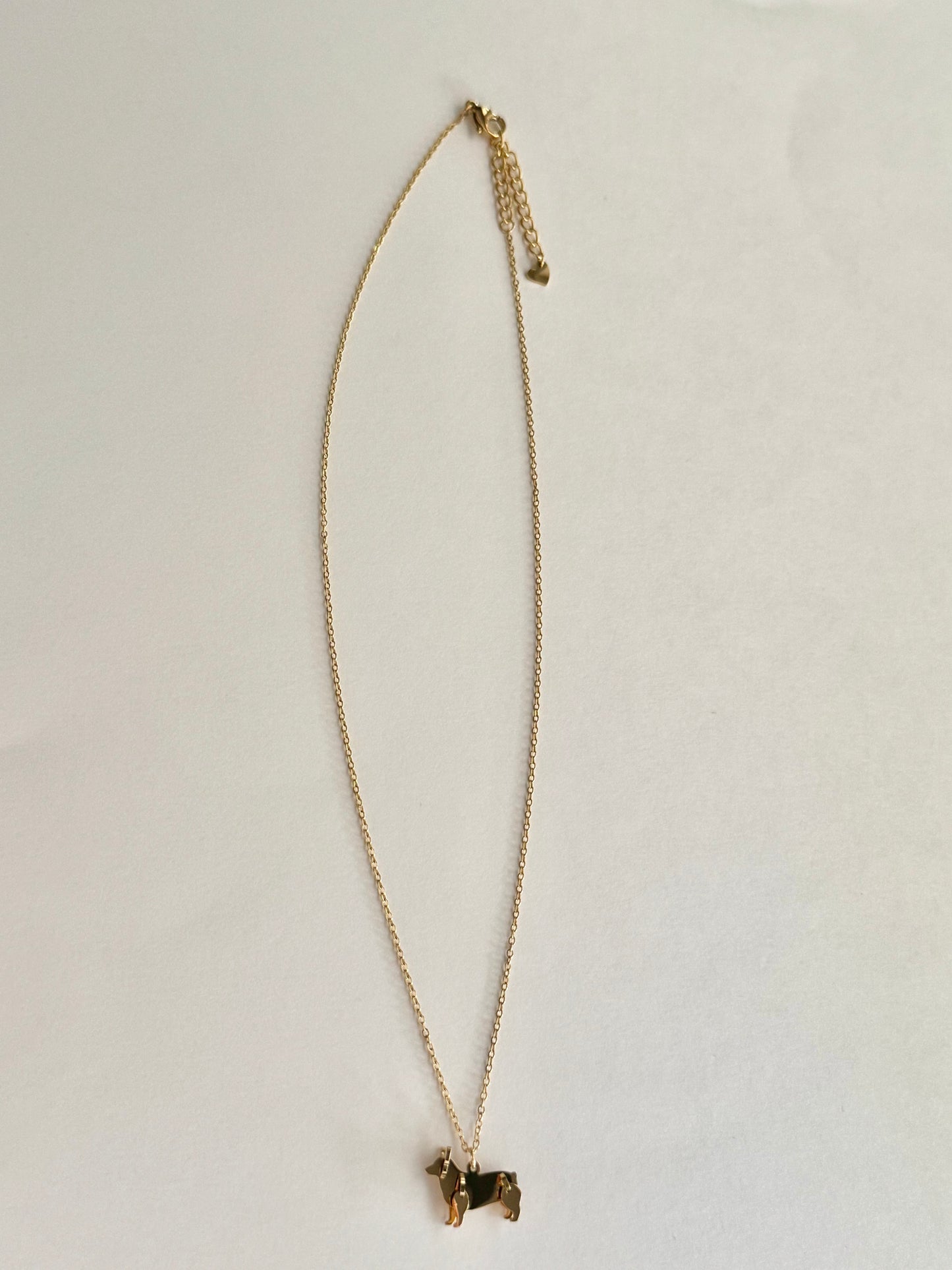 Minimalist Dog Pendant Necklace