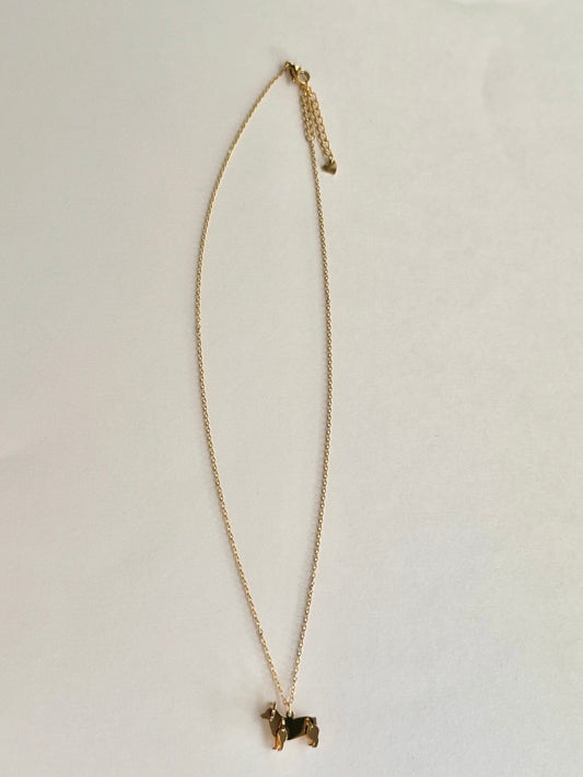 Minimalist Dog Pendant Necklace