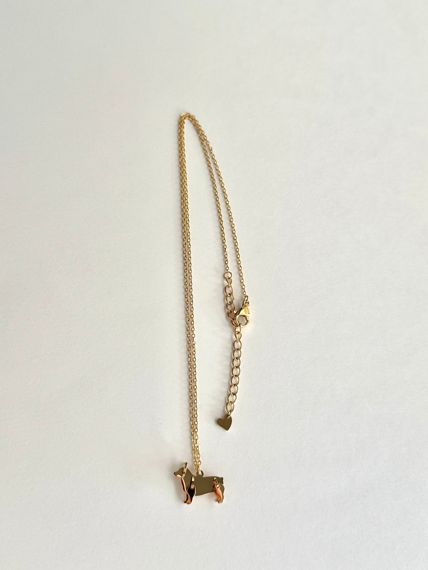 Minimalist Dog Pendant Necklace