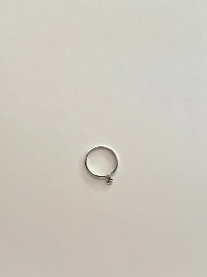 Silver Paw Charm Ring
