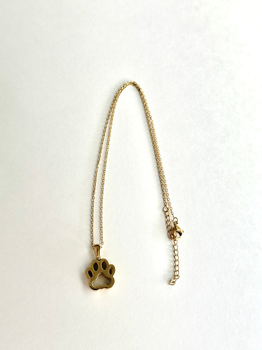 Casual Paw Print Necklace